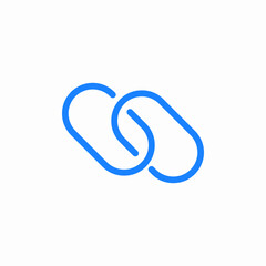 linked circles icon sign vector