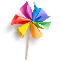 Colorful pinwheel on white background (1)