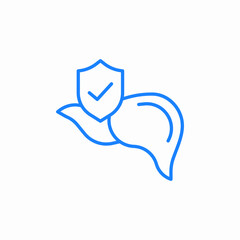 liver shield icon sign vector