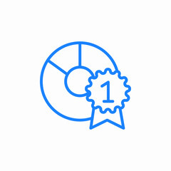 Obraz premium number one icon sign vector