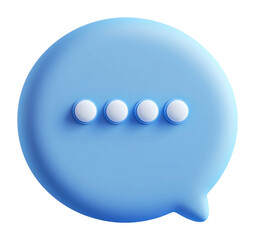 PNG Blue speech bubble icon communication minimalistic.