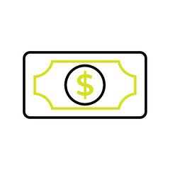 Dollar bill icon design. Vector