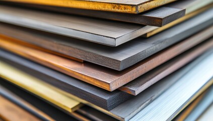 Stacked colored wood laminate sheets