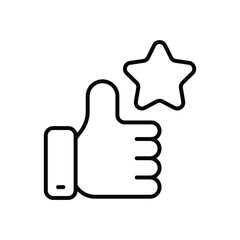 Thumbs Up icon vector stock illustration