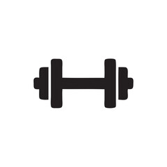 dumbbell isolated on white icon