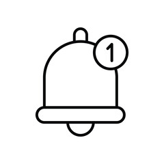 Bell icon vector stock illustration