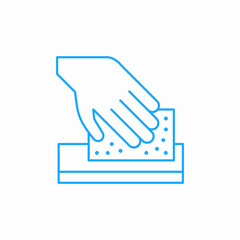 hand cleaning surface icon sign vector
