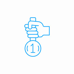 hand weight lifting icon sign vector