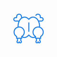 whole chicken icon sign vector