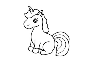 Adorable Cartoon Unicorn Illustration