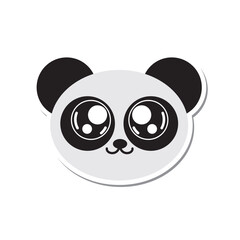 Panda cartoon head icon. Vector
