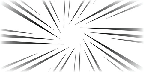 Obraz premium Comic strip radial motion lines. Anime comics book super hero speed and fight blast rays texture. Manga superhero action or explosions effect drawing.