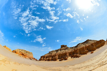 Geomorphic Scenery Desert in Xinjiang, China