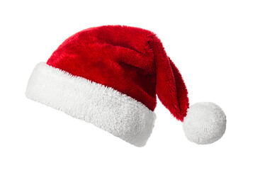 Santa Claus hat isolated. Christmas and New Year celebration