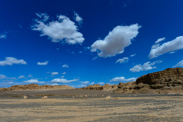 Geomorphic Scenery Desert in Xinjiang, China