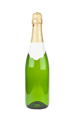 Bottle of champagne. Isolated