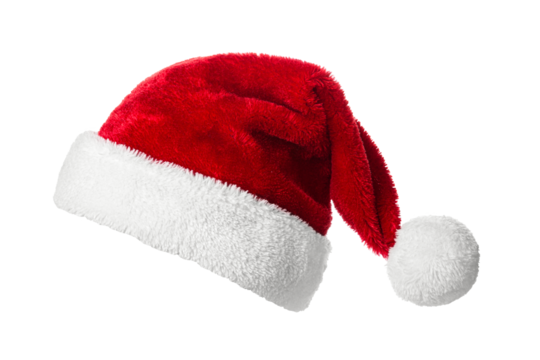 Santa Claus hat isolated. Christmas and New Year celebration