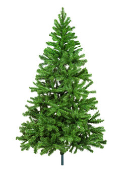 Artificial fir tree. False struce tree isolated
