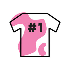 Number one shirt icon. Vector