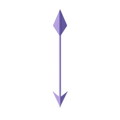 Contemporary Arrow with Minimalist Vectors in Periw Isolated on Transparent Background