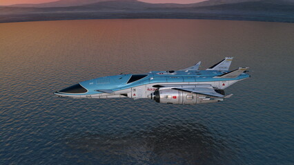 戦闘機　3DCGレンダリング