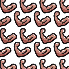 Strong arm muscle pattern. Vector