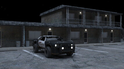 パトカー　3DCGレンダリング © tsuneomp