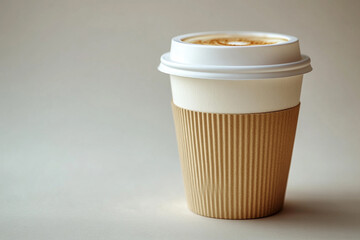 Aromatic Coffee in a Disposable Cup Perfect for On-the-Go Enjoyment
