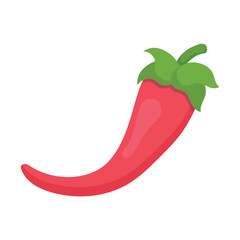 Red chili pepper icon. Vector