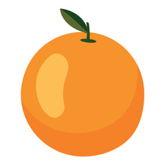 Whole orange fruit icon. Vector