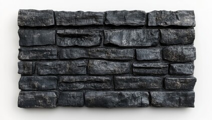 Dark gray stone panel, rectangular, with irregular, interlocking blocks