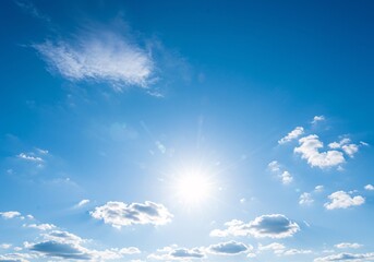 Sunlight, blue sky, summer