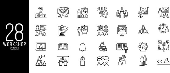 Workshop Icon Set – Tools, Equipment, and Repair Symbols