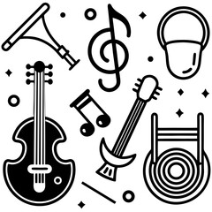 Obraz premium Music icons