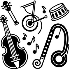 Obraz premium Music icons