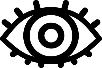 Eye simple icons designed in filled, outline, line and stroke style. Perfect for visibility icon.