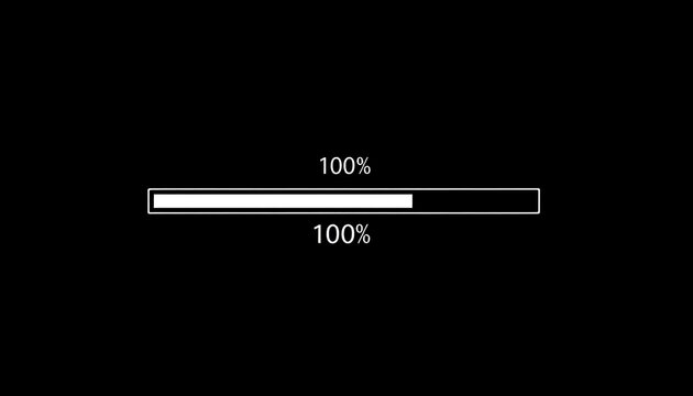 100 Complete Loading Bar.