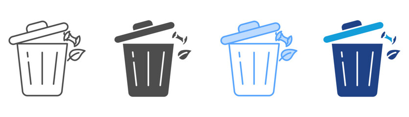 Organic Waste Icon Set Multiple Style Collection
