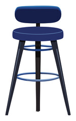 blue wooden bar stool for modern home