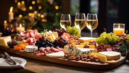 Festive Cheese  Charcuterie Board.