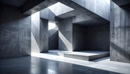 Obraz premium Abstract Concrete Interior Architecture.
