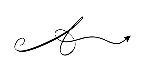 unique Latin letter A initial with long tails black color