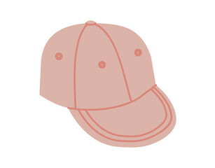 Fototapeta premium Hip-Hop Trucker Cap Hat. Summer Head Fashion accessory clothing technical illustration. Vector headgear for Men, women, unisex style, flat template CAD mockup sketch outline isolated