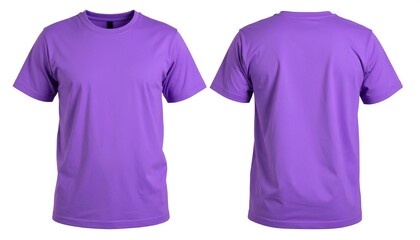 Purple Tshirt Mockup with Front  Back.