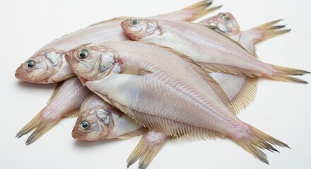 Obraz premium Photo of Freshly Caught Flat Fish on White Background