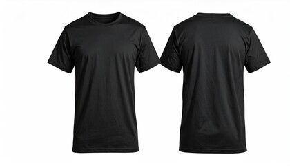 Black Tshirt Mockup with Front  Back.