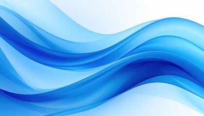 Fototapeta premium Blue Abstract Wave Background. (1)
