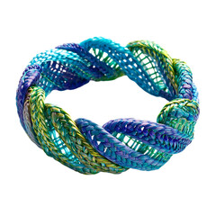 Artistic Woven Bracelet with Free Form Patterns in Glass Isolated on Transparent Background