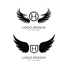 Letter H wings logo for your brand