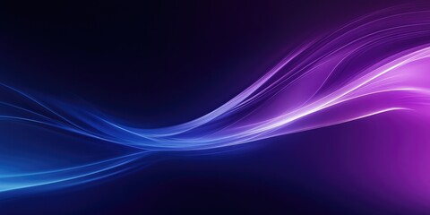 Abstract flowing lines of blue and purple